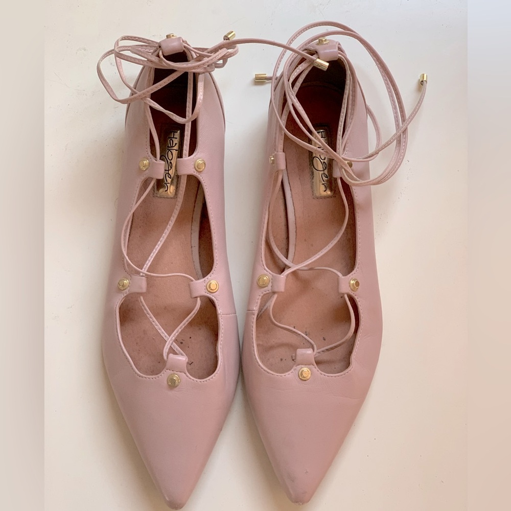 Halogen Blush Ankle Wrap Pointed Toe Ballet Flat